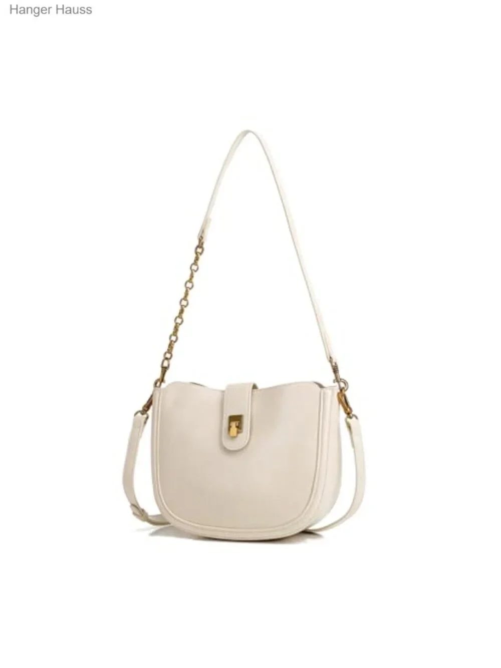 Faux Leather Hobo Shoulder Bag, Crescent Crossbody Purse with Adjustable Strap,